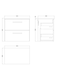 image 2 of Balterley Level Wall Hung 2 Drawer Vanity Unit & Laminate Worktop for Modern Bathroom Storage | Grey | Anthracite Woodgrain