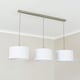 image 3 of ValueLights Shaw Brushed Chrome 3 Drop Bar Lamp Holder White Shades | White