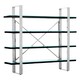image 4 of Interiors by Premier Black Four‑Tier Shelf Unit, Matte Black Open Frame Bookcase with 4 Shelves, Storage Book Rack Silver