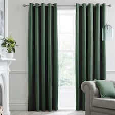 Laurence Llewelyn-Bowen Montrose Eyelet Curtains Bottle Green