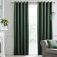 image 1 of Laurence Llewelyn-Bowen Montrose Eyelet Curtains Bottle Green
