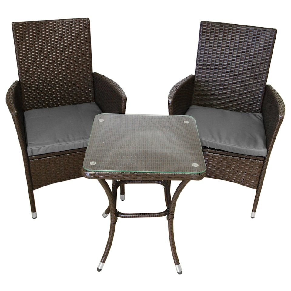 image 1 of Jardí Rattan Bistro Set Brown