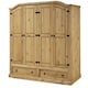 image 1 of Mercers Furniture Corona 4 Door 2 Drawer Wardrobe Large Robe Solid Wood Pine Wooden Bedroom with Mexican Styling