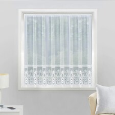 Brazil White Traditional Heavy Base Net Panel 2m Wide x 160 cm drop Floral Lace Design Pre Cut Net Panel