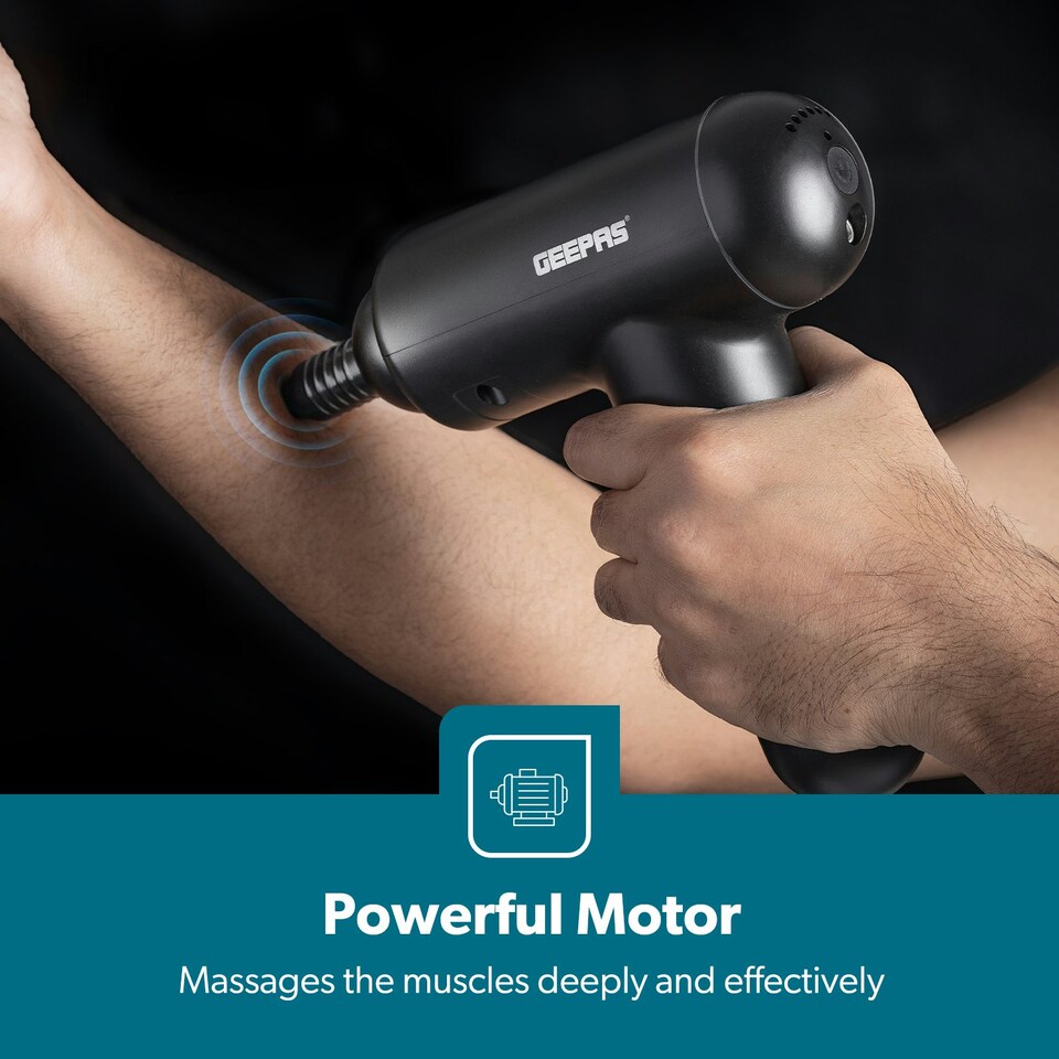 image 1 of GEEPAS 4-in-1 Cordless Handheld Muscle Massager