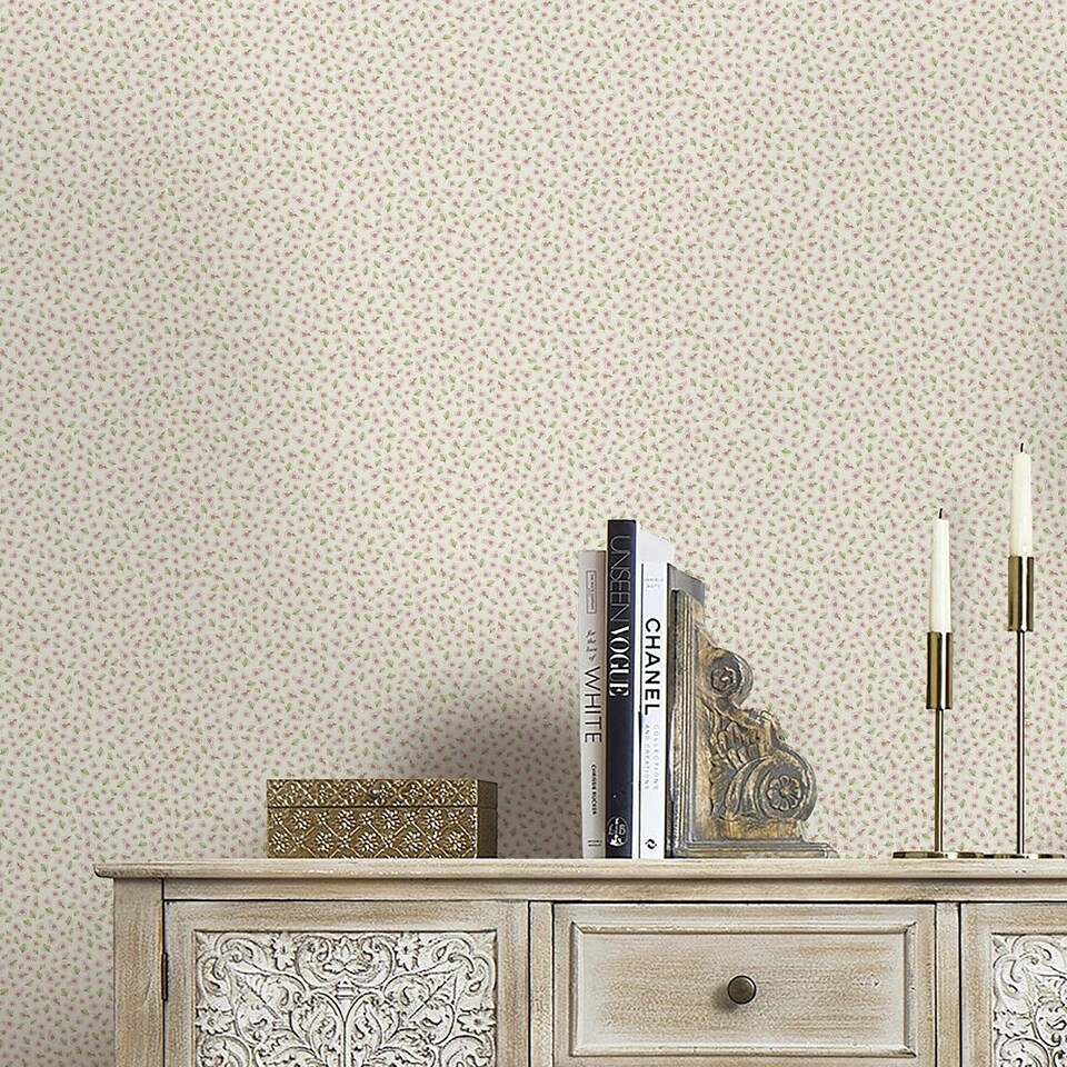 image 1 of Apple Blossom Wallpaper in Cream Cream