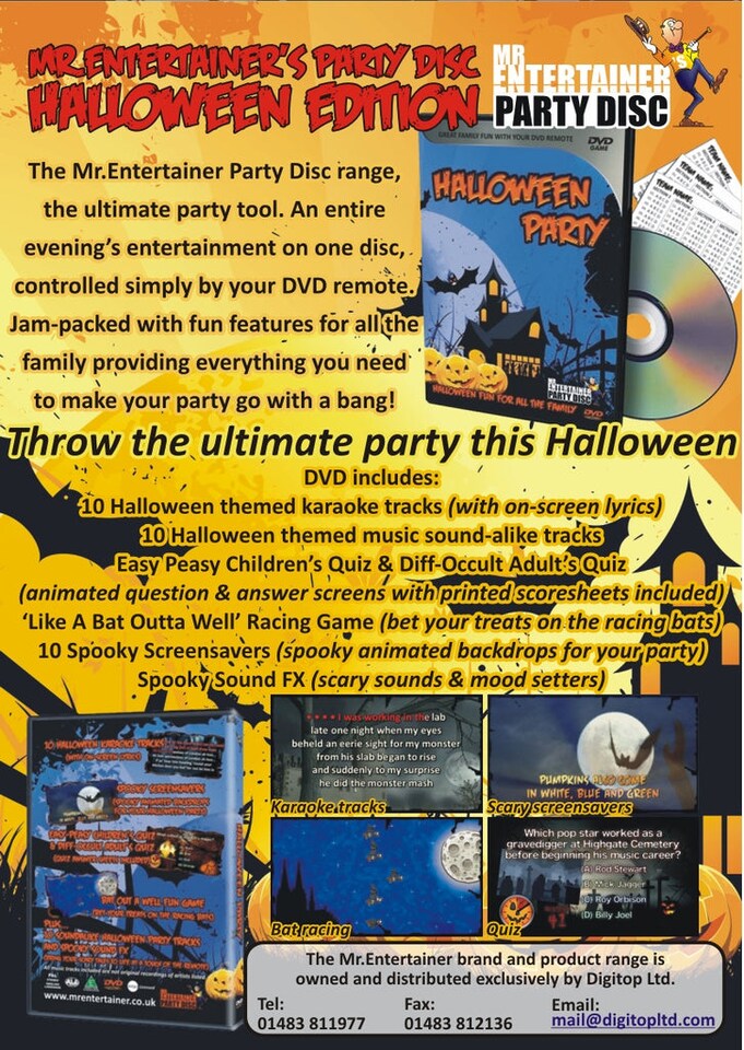 image 1 of Mr Entertainer Halloween PartyDisc DVD