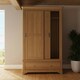 image 3 of Faire 120cm Sliding Combination Wardrobe in Natural Oak with Oak Top Brown
