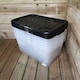 image 4 of 6 x 42L Clear Storage Box with Black Lid, Stackable and Nestable Design Storage Solution