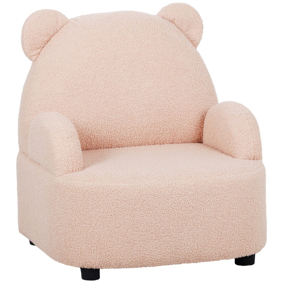 image 1 of AIYAPLAY Kids Armchair, Bear Shaped Toddler Sofa Chair for Bedroom - Pink
