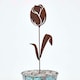 image 4 of Homescapes Steel Tulip Garden Stake Decorations, Set of 2