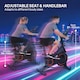 image 6 of SPORTNOW Exercise Bike, Stationary Bike with Adjustable Magnetic Resistance | Red | Red and Black | 108L x 51W x 104-116H cm