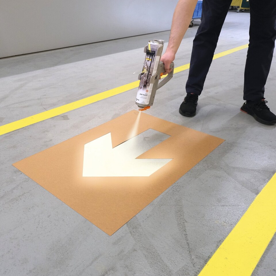 image 1 of Durable DURALINE EasyMover Handheld Marking Paint Gun | Compact Spray Can Tool