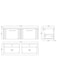 image 8 of Balterley Partial Fluted 2 Drawer Wall Hung Vanity Unit with Double Polymarble Basin | Blue | Satin Blue