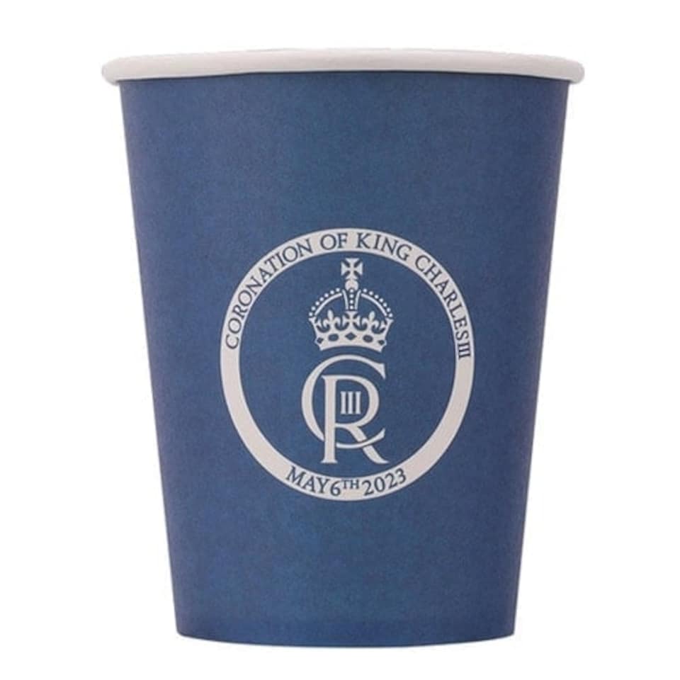 King Charles' Coronation Paper Cups 270ml - Pack of 10