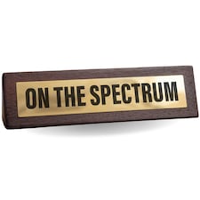 Wooden Desk Sign - On the Spectrum