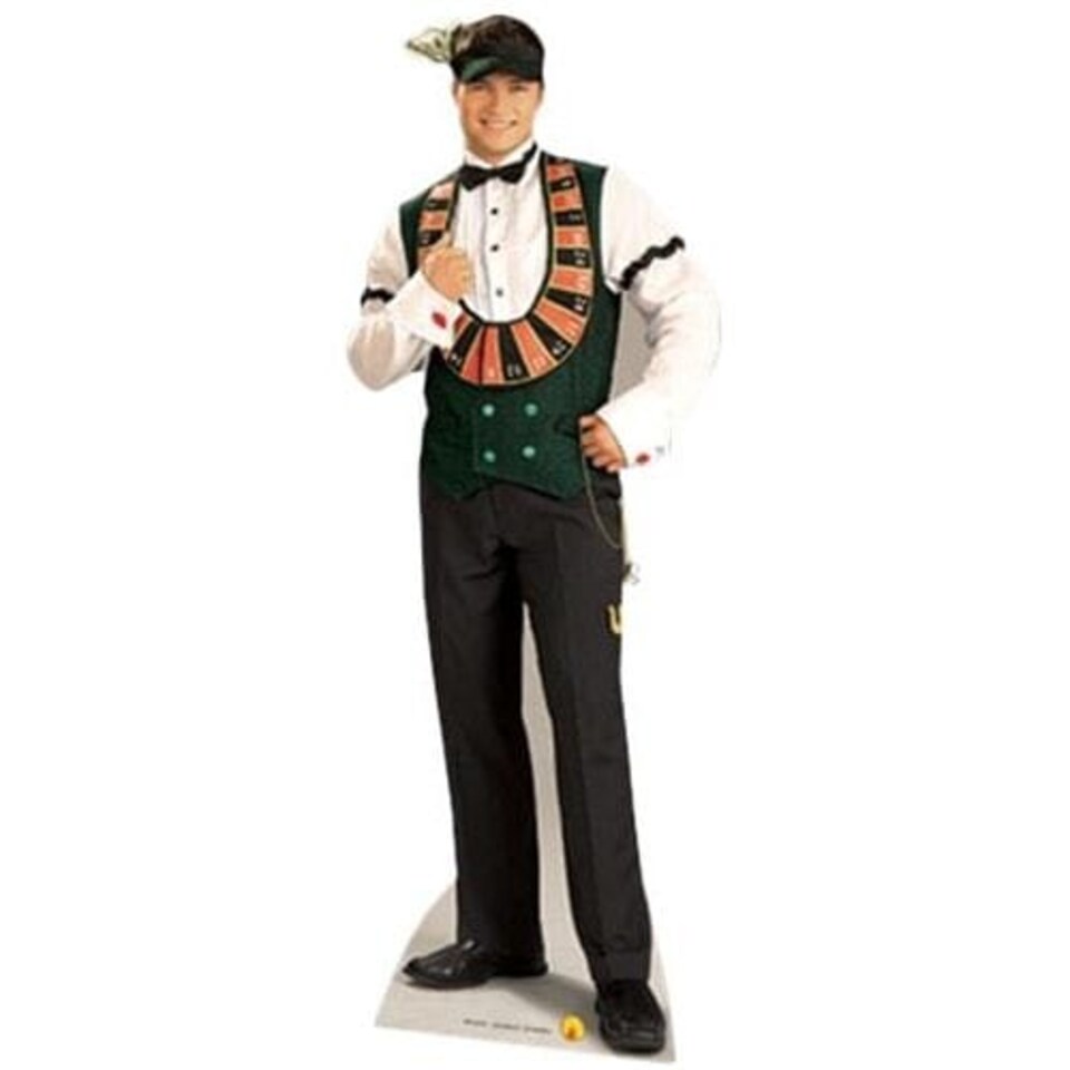 image 1 of Casino Croupier Lifesize Cardboard Cutout - 182cm