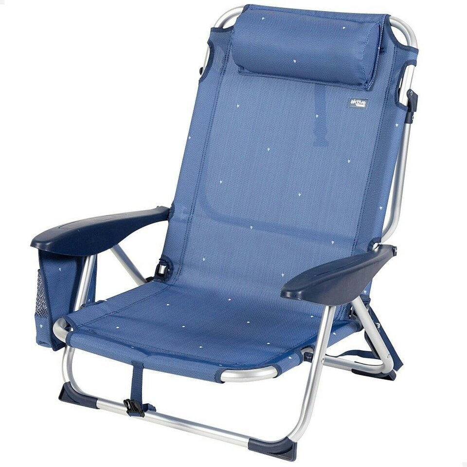 image 1 of Beach Chair Aktive Foldable Navy Blue 51 x 76 x 45 cm (2 Units) N/A
