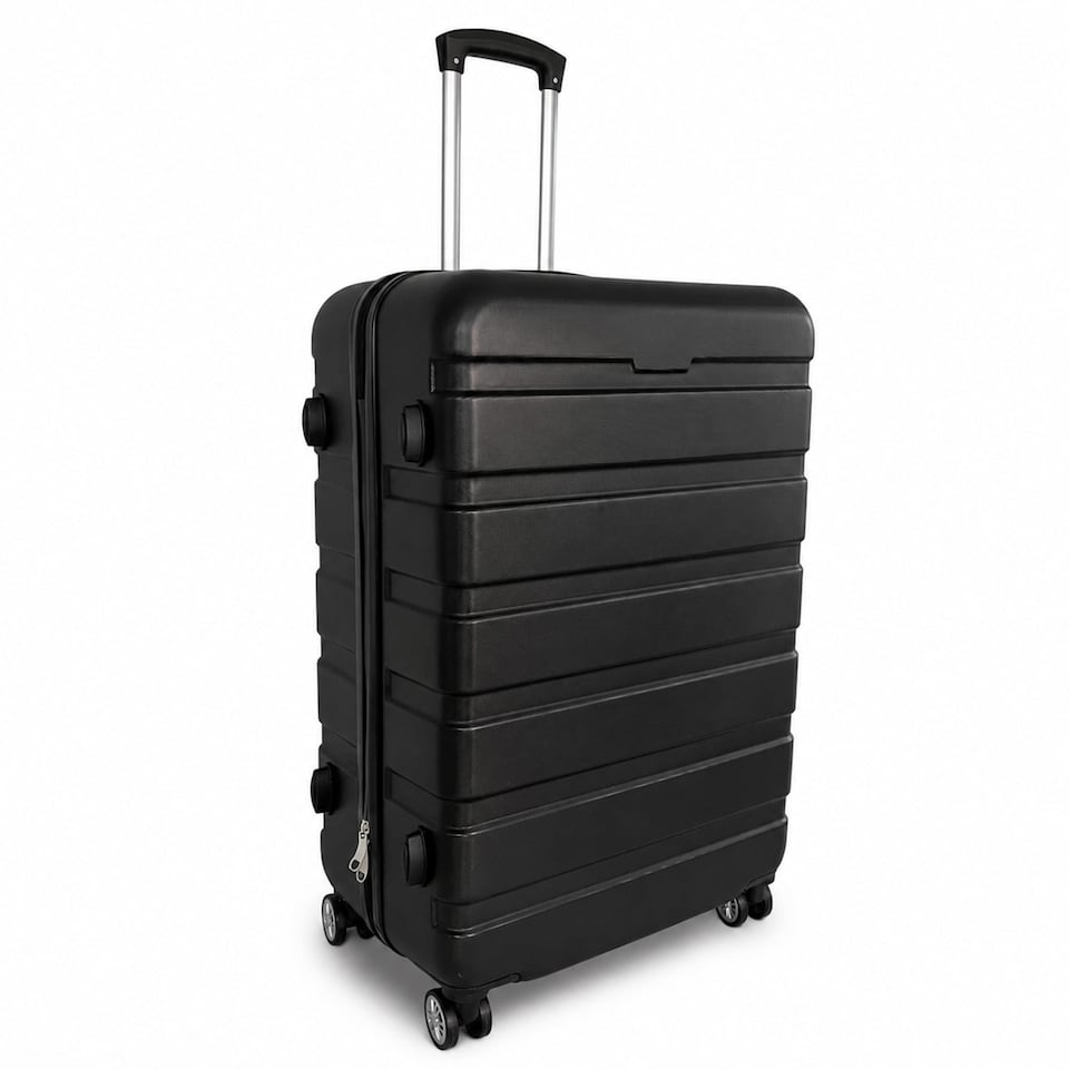 image 1 of 20 Inch, 24 Inch, 28 Inch 3pc Hard Shell ABS Luggage Suitcase Set with Combination Lock | Black