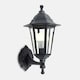 image 3 of ValueLights Black Outdoor Wall Lantern with 6W Warm White Bulb Black