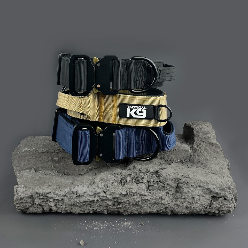 image 1 of HugglePets Tactical K9 Endurance Dog Collar Black | S