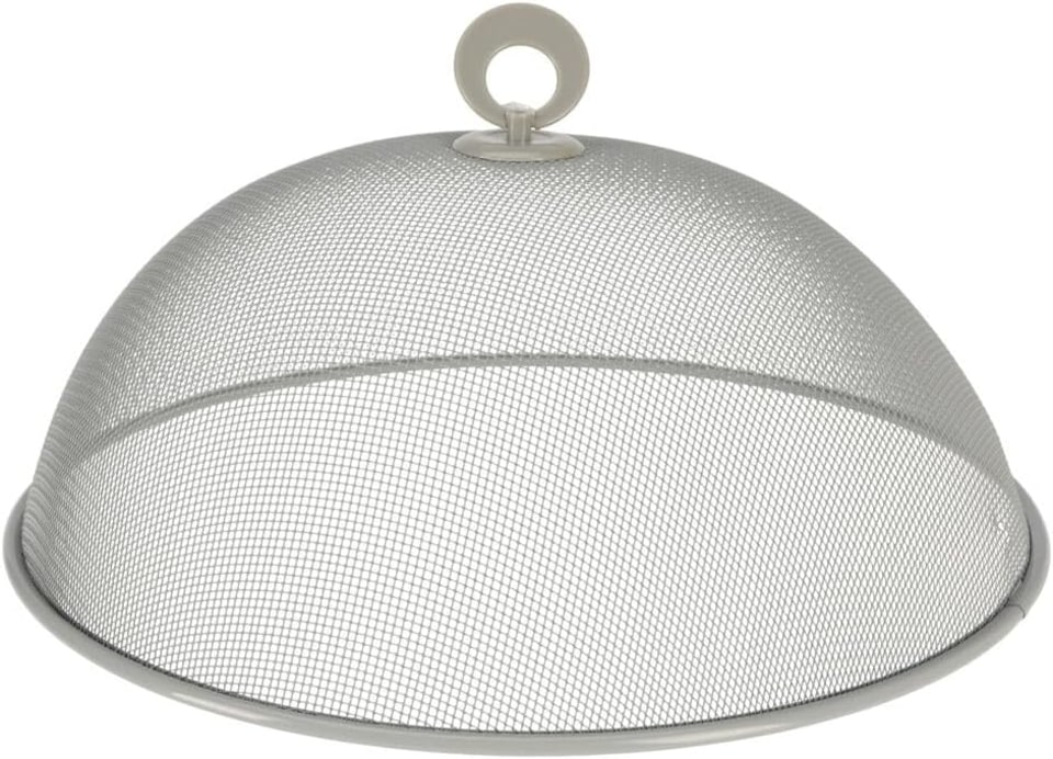 image 1 of Large Round Metal Mesh Food Cover Cake Dome Protector Outdoors Reusable Lid | Multi | Multicoloured | 2 of each colour
