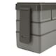 image 7 of Living and Home 3-Layer Bento-Style Plastic Lunch Box with Cutlery,Grey | Grey