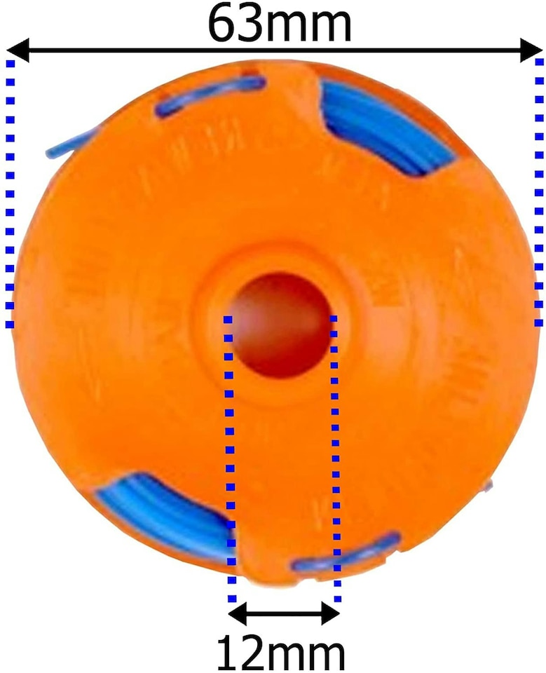 image 1 of SPARES2GO 5m Twin Line & Spool compatible with Qualcast Trimmer Strimmer
