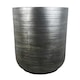 image 1 of 39cm x 33cm Coya Silver Ridged Planter Large Composite Plant Pot