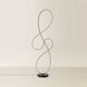 image 4 of ValueLights Infinity Black Swirl Integrated LED Floor Lamp | Black