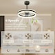 image 9 of HOMCOM Ceiling Fan Light with 3 Colour, Timer, Reversible, Remote, Black