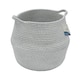 image 1 of JVL Edison Round Belly Cotton Rope Storage, Large, Grey Grey