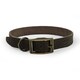 image 1 of HugglePets Legacy Leather Dog Collar - Chocolate Brown | M