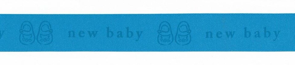Berisfords 1 Blue 10mm New Baby Ribbon for Dressmaking - per metre