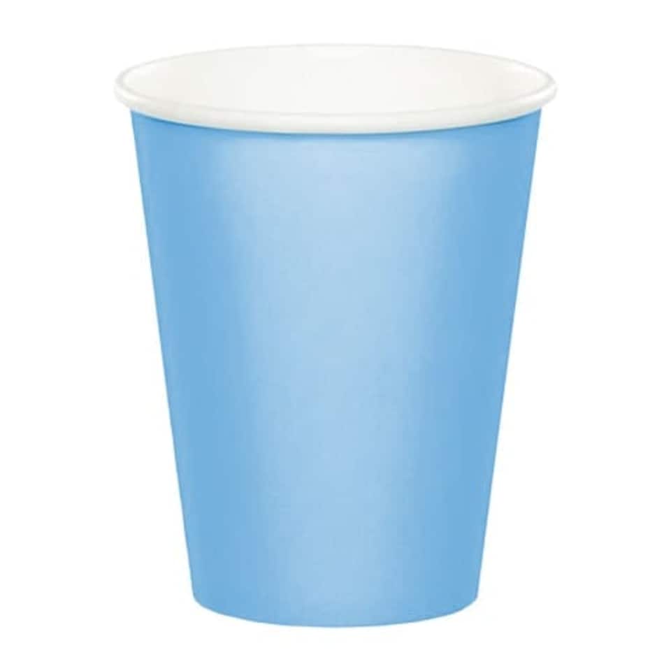 Baby Blue Paper Cups 270ml - Pack of 14