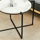 image 2 of Interiors by Premier Black Cross Legged Side Table, Compact And Lightweight Bedside Table, Elegant Design Small Lounge Table