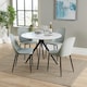 image 1 of Aspen Round Dining Table and 4 Duo Plastic Seat Chairs with Metal Legs - Grey/Black/White - Flat Packed Grey