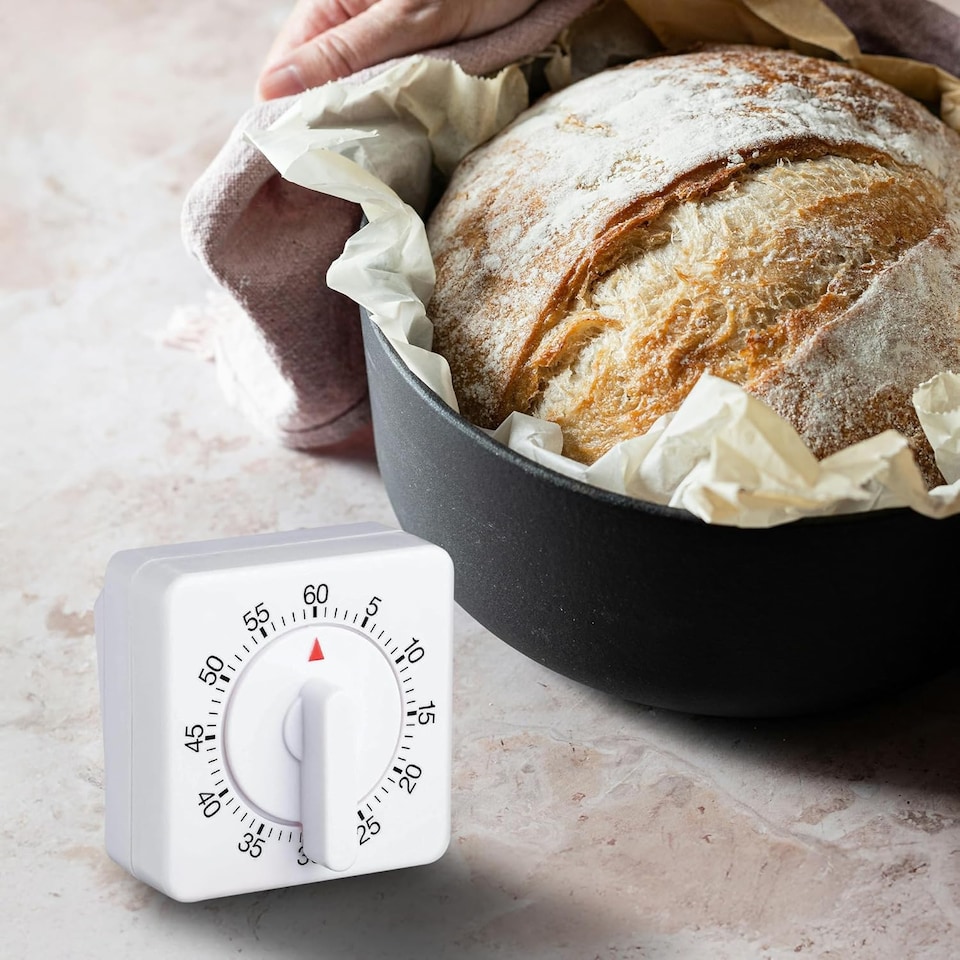 image 1 of 60 Minutes Kitchen Timer Clock Alarm Alert Food Preparation Cooking Baking Utensil