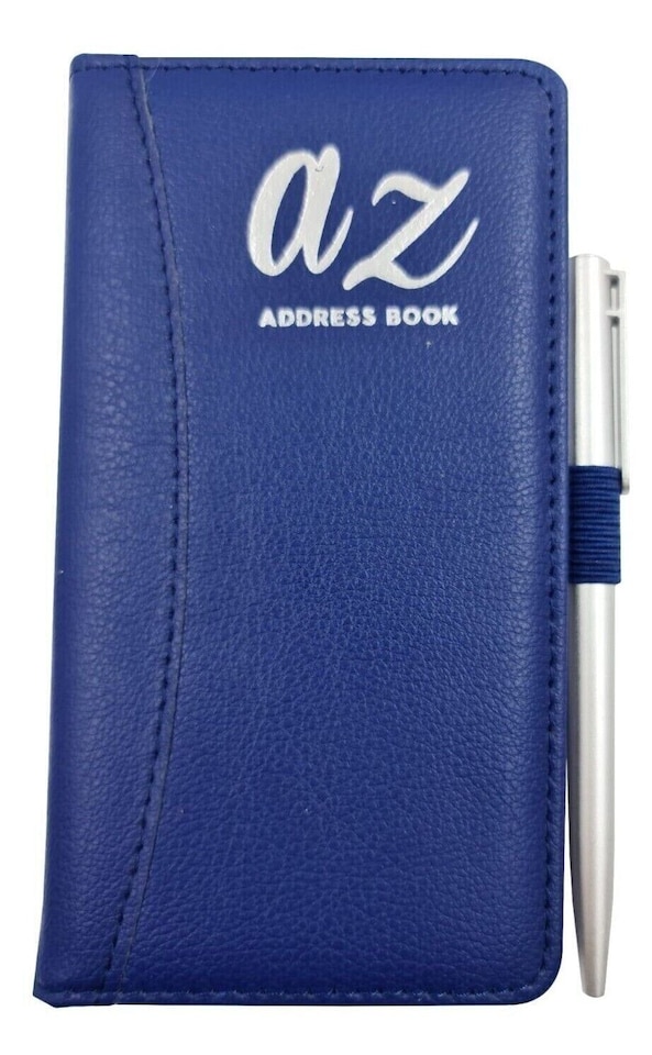 image 1 of Slim Navy Address Book & Pen