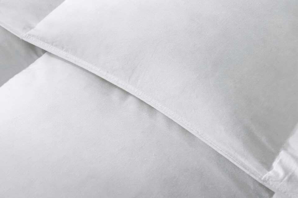 image 1 of 10.5 Tog Double Duck Feather & Down Duvet Cotton Cover Summer | White | White