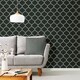 image 2 of Debona Crystal Trellis Textured Wallpaper - Black/Silver - One Size Black