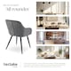 image 7 of Chair Marilyn - velvet look, quilted, continuous backrest, slim steel legs - per piece Grey | Grey/Black
