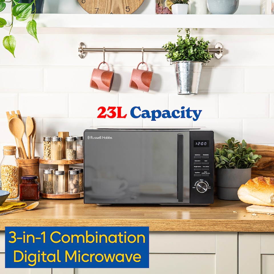image 1 of Russell Hobbs RHM2366B 23L Digital Combination Microwave in Black