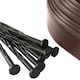 image 4 of Harbour Housewares Flexible Plastic Lawn Edging - 100m x 4cm - Brown
