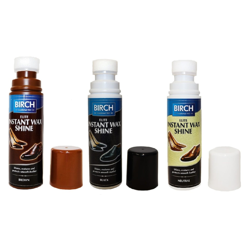image 1 of BIRCH Elite Instant Wax Shine - Quick Buff-Free Gloss for Shoes and Boots 75ml | Brown | Brown