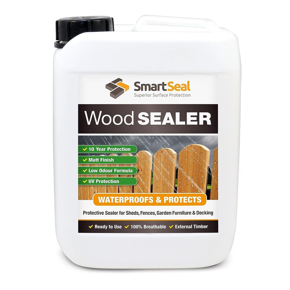 image 1 of Smartseal Wood Sealer, Wood Preserver, Water Proofer, Invisible, Outdoor and Indoor, 10-Year Resistance - Suits all Wood, 5L