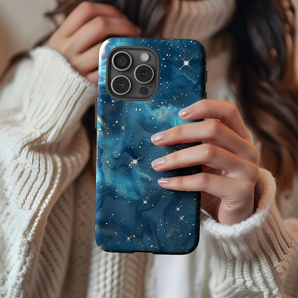 image 1 of Starry Night Phone Case | Blue | Galaxy S25 Plus
Slim | Galaxy S25 Plus
Slim