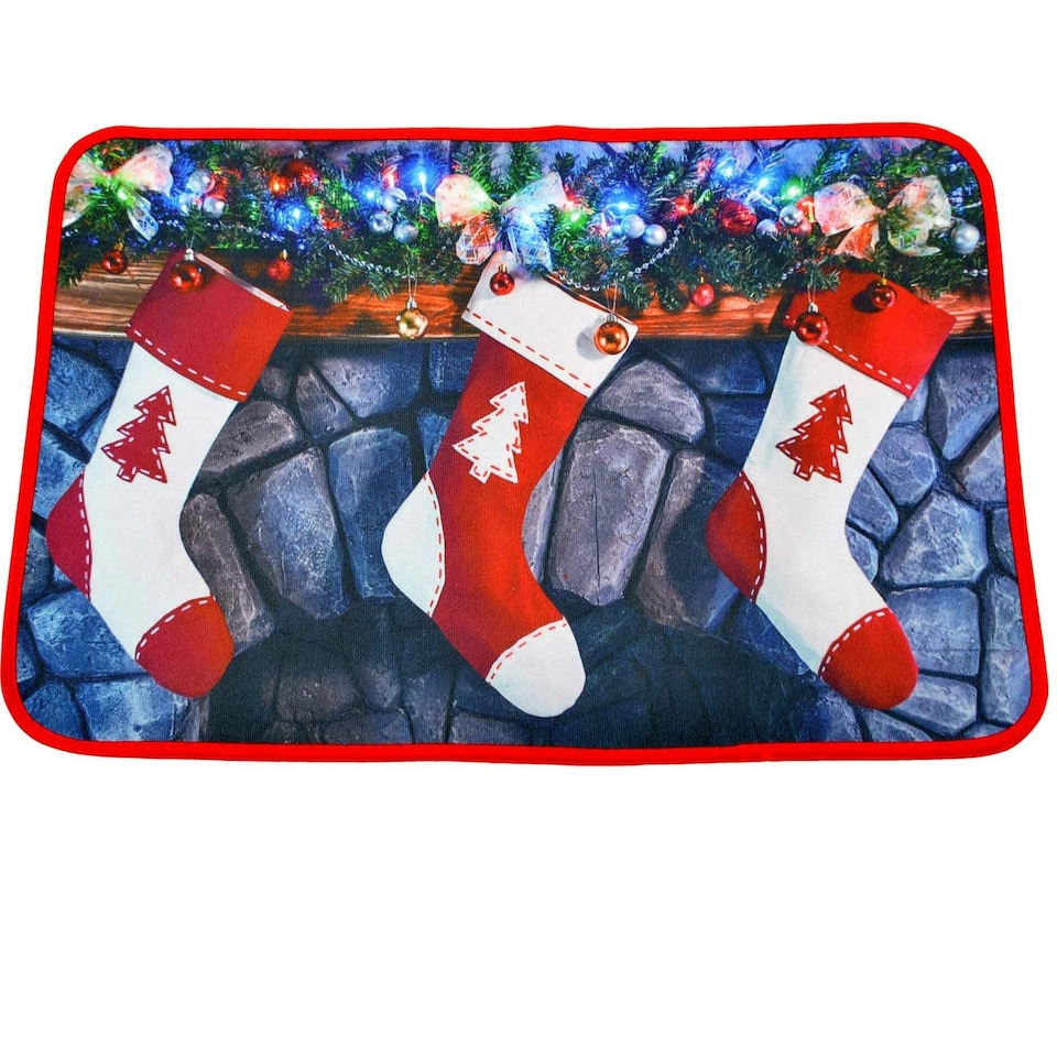 image 1 of 1 x Christmas Doormat Christmas Theme Printed Soft Floor Mats