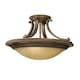 image 1 of Kelham Hall 2 Light Ceiling Semi Flush Light Gold, Bronze, E27