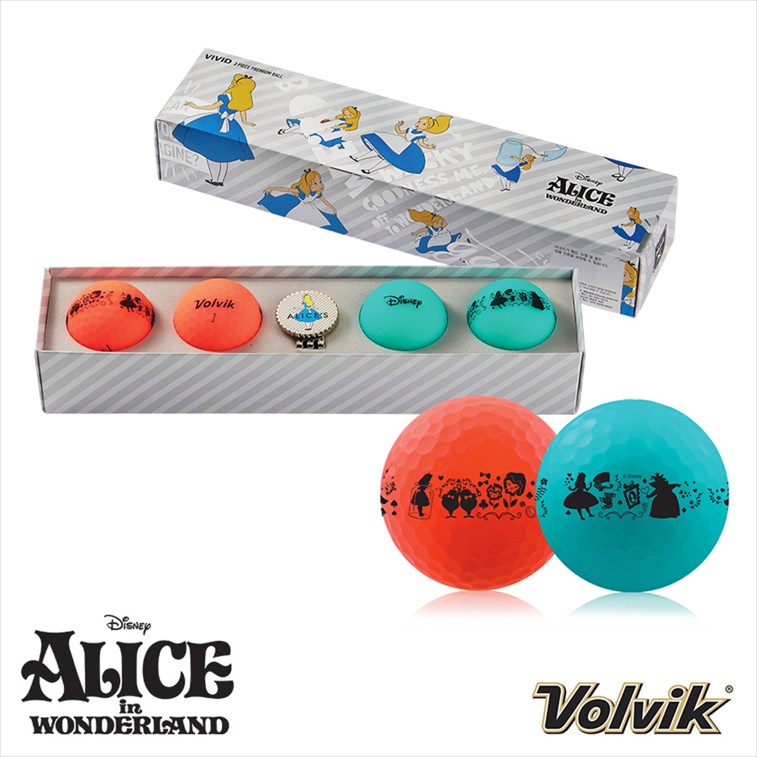 Volvik Solice Disney Alice Golf Ball Gift Pack